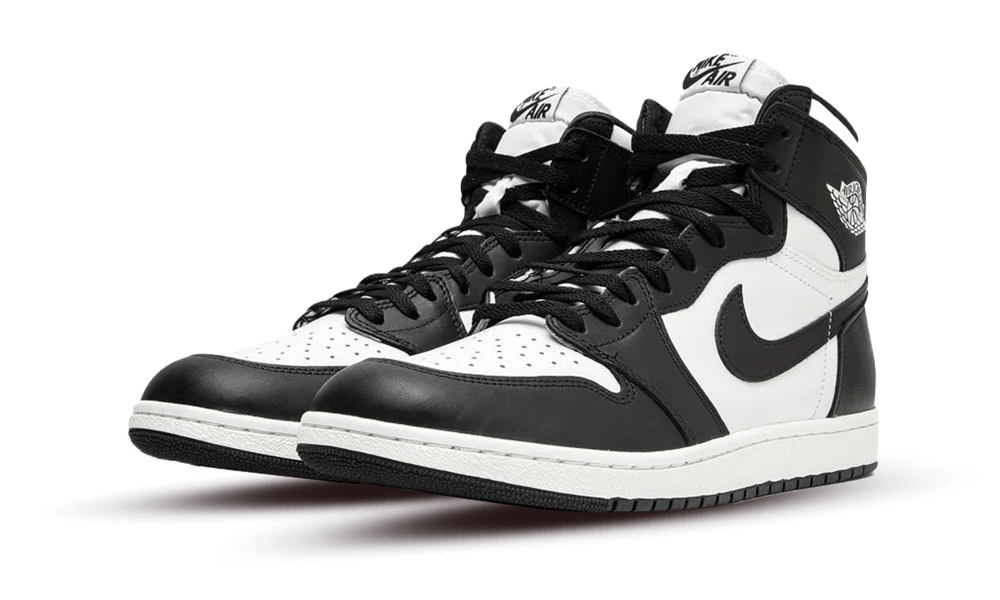 Jordan 1 top zwart wit